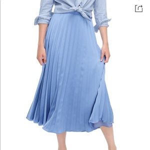 Jcrew Pleated Midi Skirt In Dark Peri